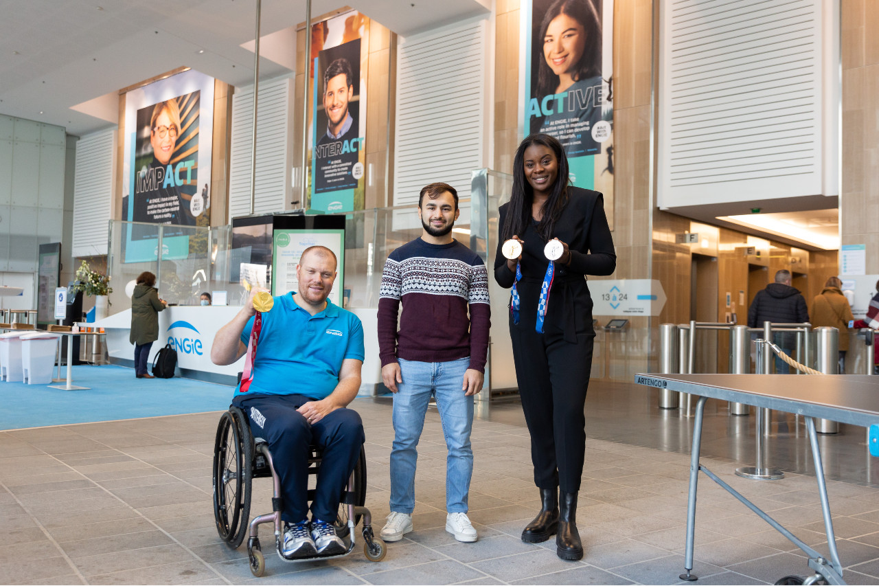 Participants au tournoi handisport de la SEEPH d'Engie