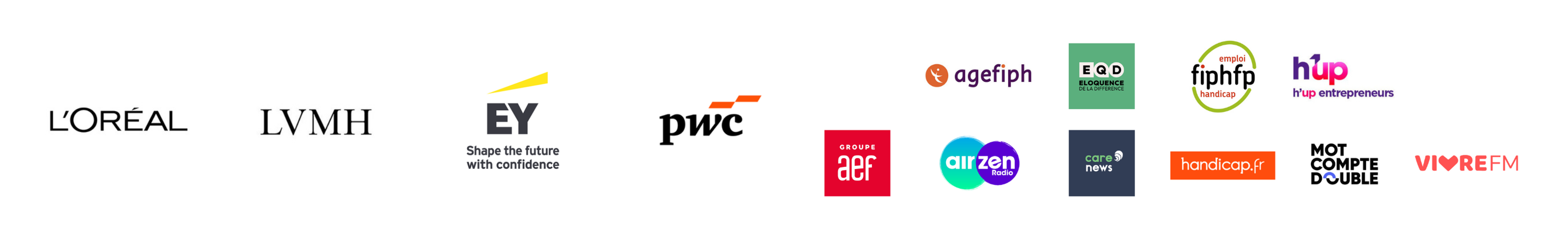 Partenaires de la Soir&eacute;e des Dirigeants Engag&eacute;s : L'Or&eacute;al, LVMH, EY, PWC, Agefiph, Eloquence de la Diff&eacute;rence, Fiphfp, h'up entrepreneurs, AEF, Airzen radio, Carenews, handicap.fr, Mot compte double, Vivre FM